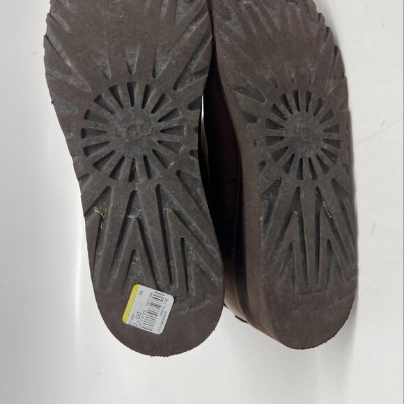 UGG Maddox Leather Shearling Lined Moto Boots Women’s 9 | Warm Winter Buckle - Picture 6 of 6